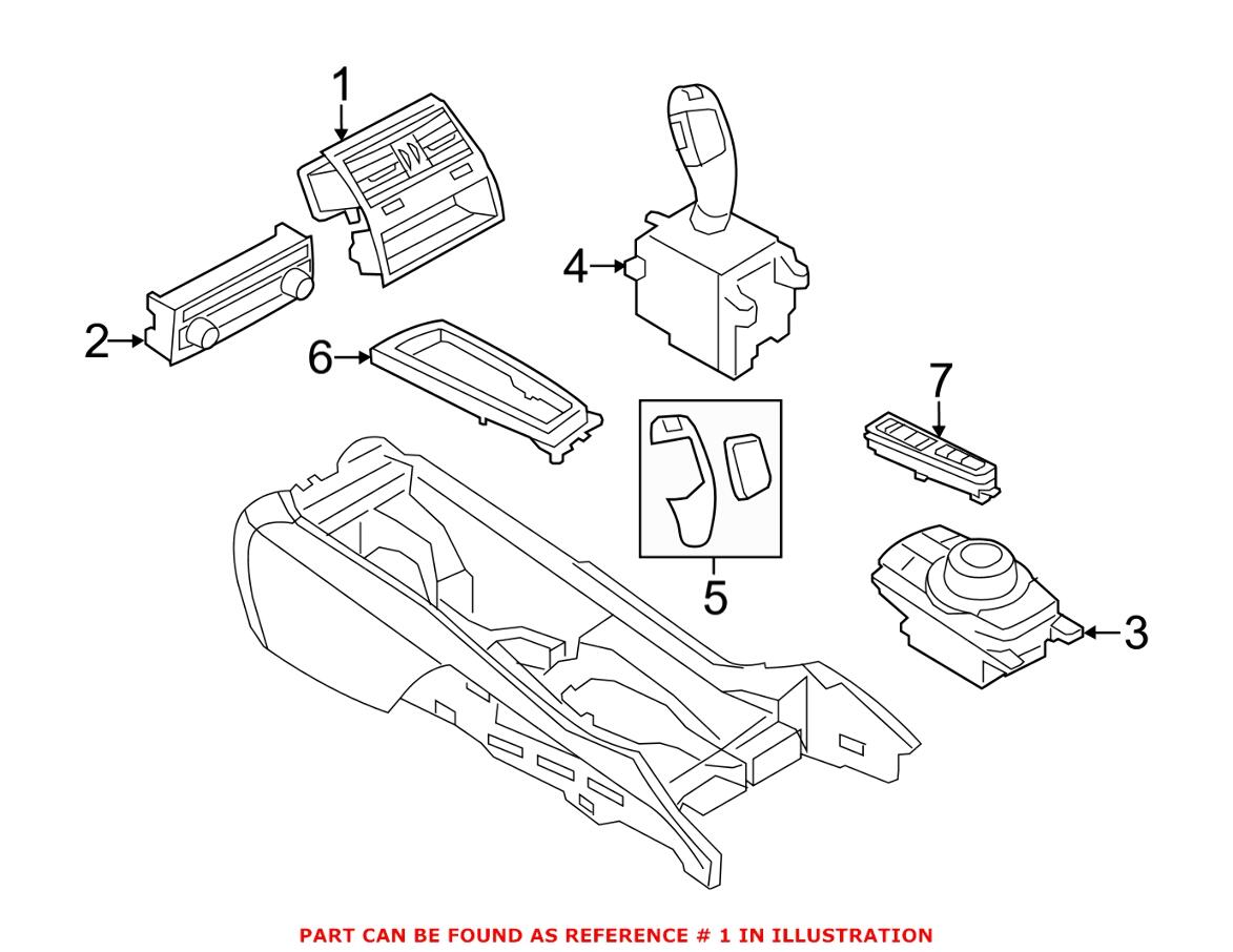 BMW Dashboard Air Vent 51169178350